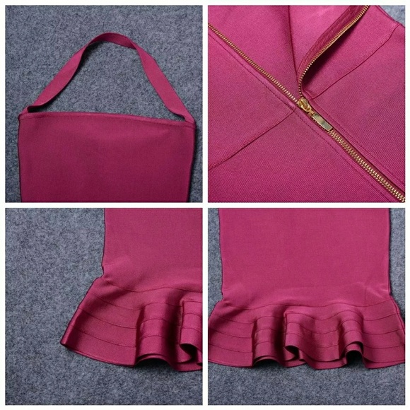 Last L• Halter Hollywood Glam Bandage Dress - Picture 6 of 8